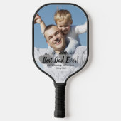 Beste papa ooit Aangepaste foto bericht namen Pickleball Paddle (Achterkant)