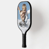 Beste papa ooit Aangepaste foto bericht namen Pickleball Paddle (Links)