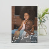 Beste papa ooit aangepaste foto feestdagenkaart (Staand voorkant)