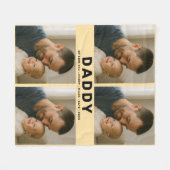 Beste papa ooit Aangepaste foto | Gepersonaliseerd Fleece Deken (Voorkant (Horizontaal))
