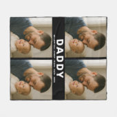 Beste papa ooit Aangepaste foto | Gepersonaliseerd Fleece Deken (Voorkant (Horizontaal))