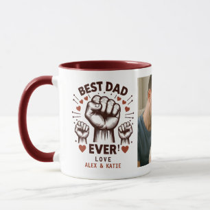 Beste papa ooit Aangepaste foto Gepersonaliseerd Mok