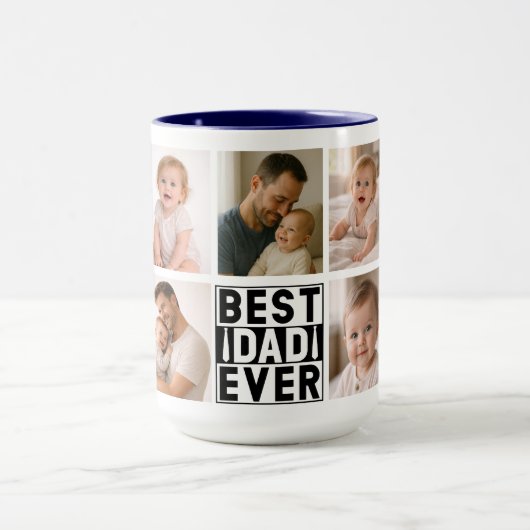 Beste Papa Ooit Aangepaste Foto | Gepersonaliseerd Mok (Midden)