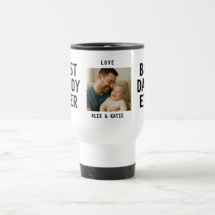 Beste papa ooit Aangepaste foto Gepersonaliseerd Reisbeker