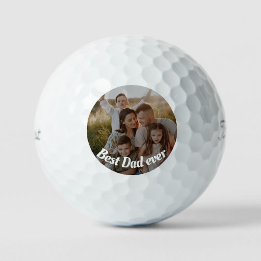 Beste papa ooit aangepaste foto golfballen (Voorkant)