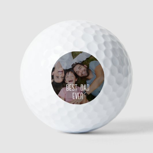 Beste papa ooit aangepaste foto  golfballen (Voorkant)