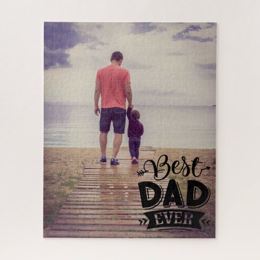 Beste papa ooit | Aangepaste foto Legpuzzel (Verticaal)