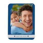 Beste papa ooit aangepaste foto magneet (Verticaal)