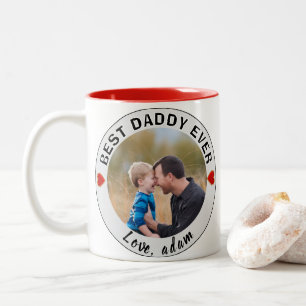 Beste Papa ooit Aangepaste foto Trends 2026 Tweekleurige Koffiemok