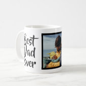 Beste Papa Ooit Aangepaste Foto Vaderdag Cadeau Koffiemok (Voorkant links)