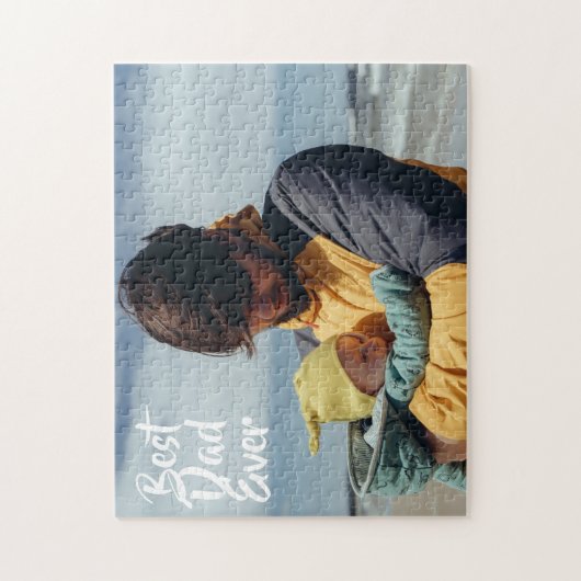 Beste papa ooit Aangepaste foto Vaderdag cadeau Legpuzzel (Verticaal)