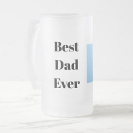 Beste papa ooit aangepaste foto Vaderdag cadeau Matglas Bierpul