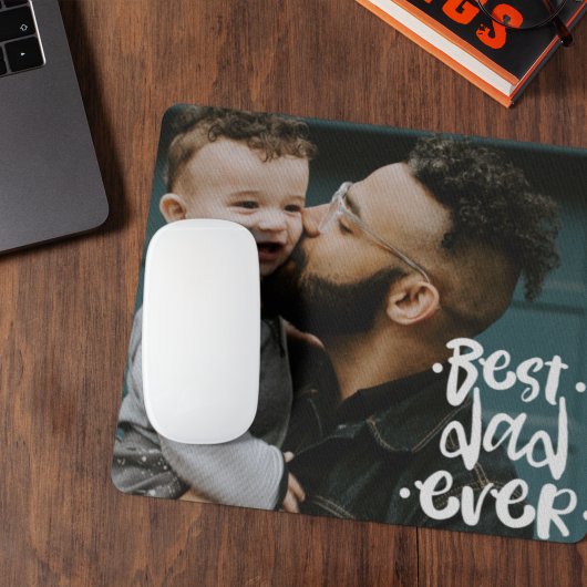 Beste papa ooit Aangepaste foto Vaderdag cadeau Muismat