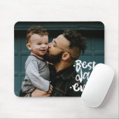 Beste papa ooit Aangepaste foto Vaderdag cadeau Muismat (Met muis)