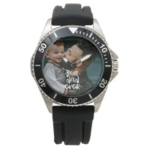 Beste Papa Ooit Aangepaste Foto Vaderdag Cadeau Na Horloge