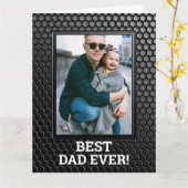 Beste papa ooit aangepaste foto Vaderdag Kaart (Gele Bloem)