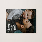 Beste papa ooit Aangepaste foto Vaderdag Verticaal Legpuzzel (Horizontaal)