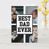 Beste papa ooit aangepaste foto vadersdag kaart (Gele Bloem)