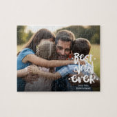 Beste Papa Ooit Aangepaste foto van kinderen Wit S Legpuzzel (Horizontaal)