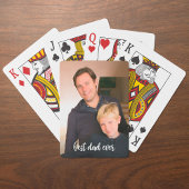 Beste papa ooit aangepaste foto wit script pokerkaarten