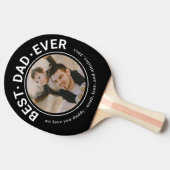 Beste papa ooit aangepaste foto zwart gepersonalis tafeltennisbatje (Zijkant)