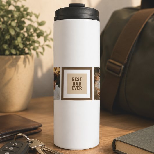 Beste papa ooit | Aangepaste fotocadeau voor Vader Thermosbeker