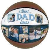 Beste Papa Ooit Aangepaste Fotocollage Aandenken C Basketbal (Voorkant)