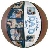 Beste Papa Ooit Aangepaste Fotocollage Aandenken C Basketbal (Verticaal)