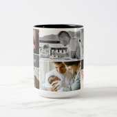 Beste papa ooit aangepaste fotocollage papa tweekleurige koffiemok (Center)