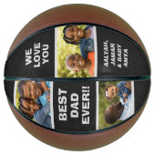 Beste papa ooit aangepaste fotocollage vader basketbal (Voorkant)