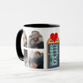 Beste papa ooit aangepaste fotodeur en hart-editie mok (Voorkant links)