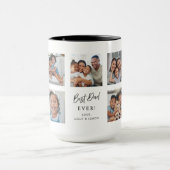 Beste Papa Ooit Aangepaste fotogalerij met 9 foto' Mok (Midden)