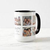 Beste Papa Ooit Aangepaste fotogalerij met 9 foto' Mok (Voorkant rechts)