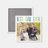 Beste papa ooit aangepaste fotomagneet magneet (Voorkant / Achterkant)