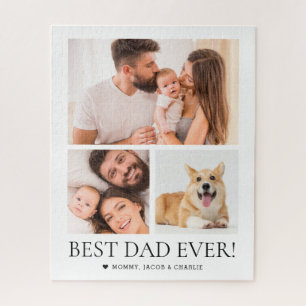 Beste Papa Ooit Aangepaste Foto's Vaderdag Collage Legpuzzel
