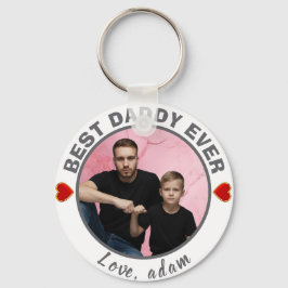 Beste papa ooit Aangepaste fototendensen 2026 Sleutelhanger