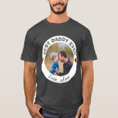 Beste papa ooit Aangepaste fototendensen 2026 T-shirt (Voorkant)