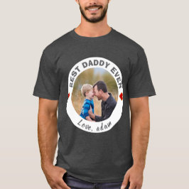 Beste papa ooit Aangepaste fototendensen 2026 T-shirt