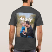 Beste papa ooit Aangepaste fototendensen 2026 T-shirt (Achterkant)