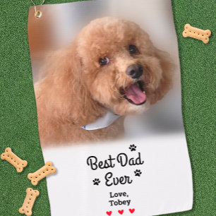 Beste Papa Ooit Aangepaste Hond Liefhebber Huisdie Golfhanddoek