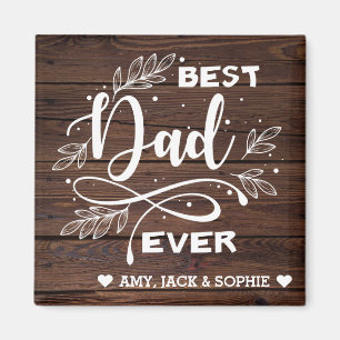 Beste papa ooit aangepaste moderne script magneet