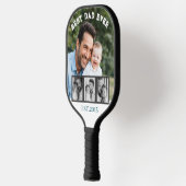 Beste papa ooit aangepaste multi-foto collage pickleball paddle (Links)