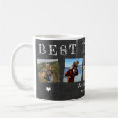 Beste papa ooit aangepaste multi foto collage vade koffiemok (Links)