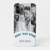Beste papa ooit Aangepaste multi-fotocollage Case-Mate iPhone Case (Achterkant)