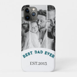 Beste papa ooit Aangepaste multi-fotocollage Case-Mate iPhone Case