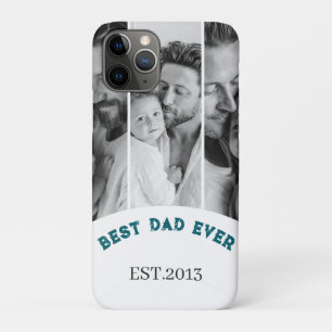 Beste papa ooit Aangepaste multi-fotocollage Case-Mate iPhone Case