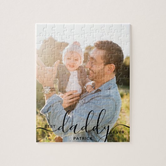 Beste papa ooit Aangepaste naam foto Vaderdag cade Legpuzzel (Verticaal)