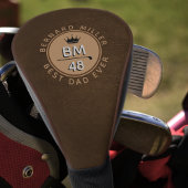 BESTE PAPA OOIT aangepaste naam leeftijd bruin Golfheadcover