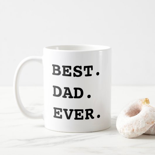 Beste papa ooit Aangepaste naam tekst Vaderdag cad Koffiemok (Met donut)