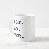 Beste papa ooit Aangepaste naam tekst Vaderdag cad Koffiemok (Voorkant links)